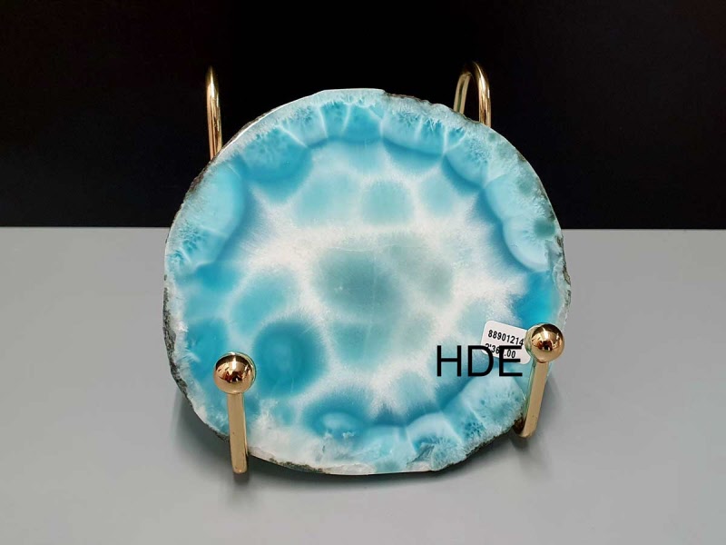 Larimar Scheibe Platte Poliert Ca X X Mm Dick Aaa